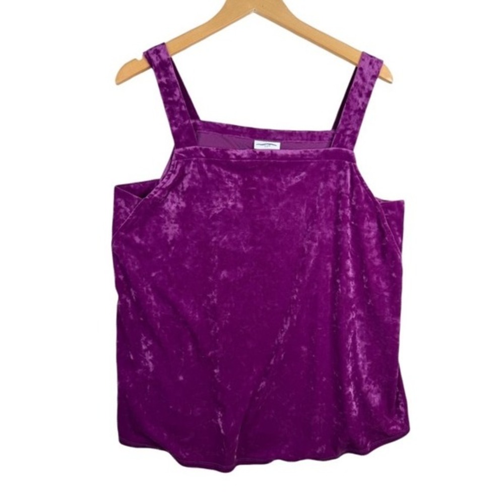 J. Jill Crushed Velvet Tank Top size Large Purple